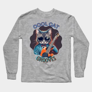 Cool Cat: "Cool Cat Grooves" Long Sleeve T-Shirt